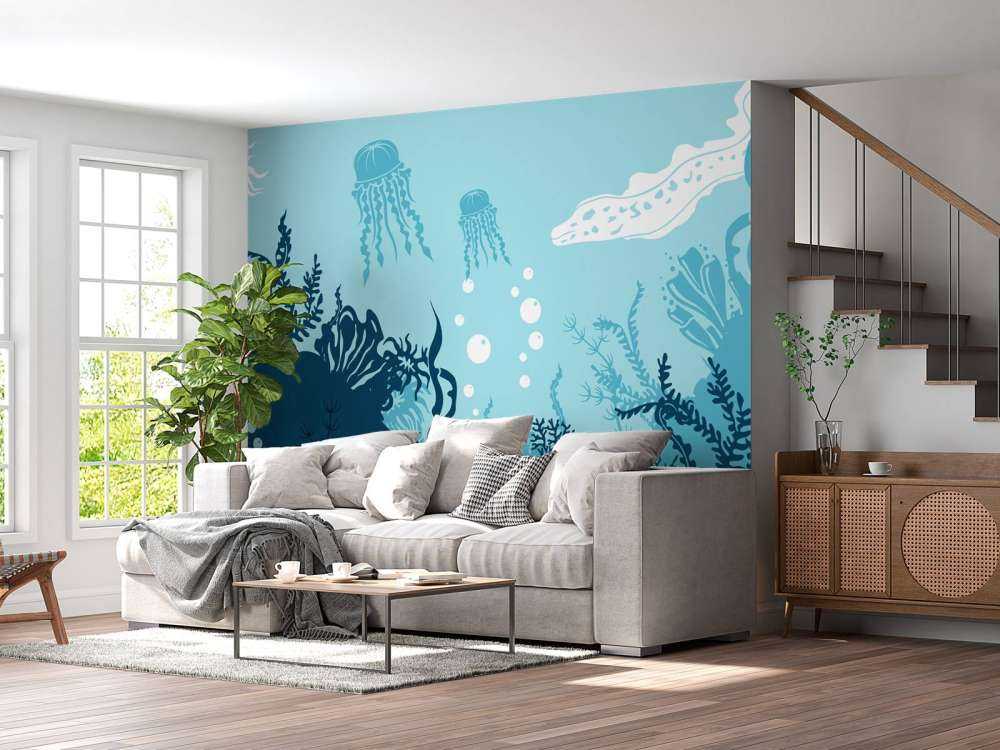 Blaue Unterwasserwelt