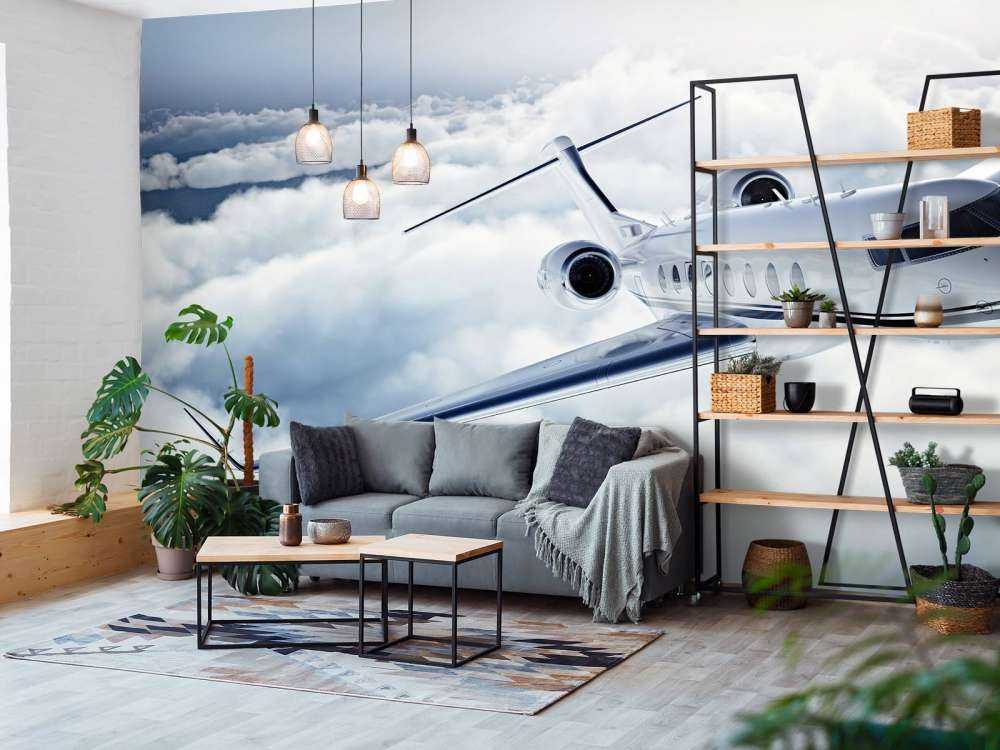 Privatflugzeug in der Luft