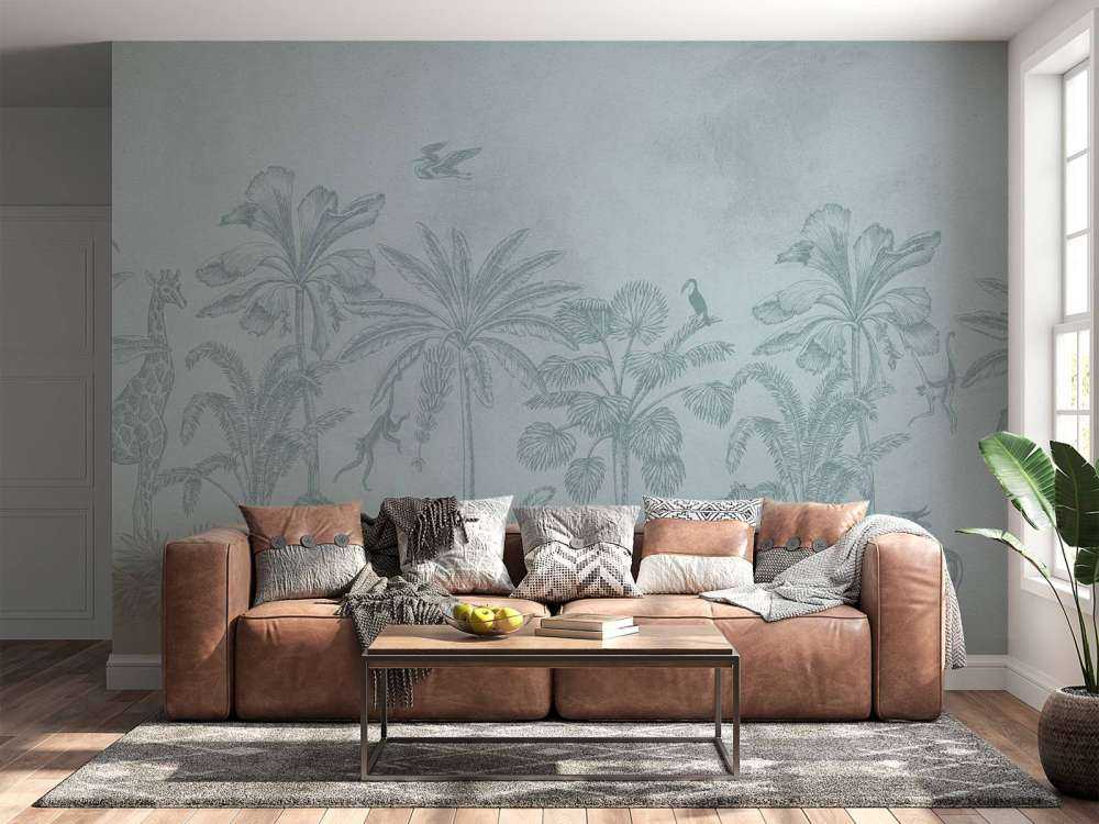 Tierischer Dschungel blau