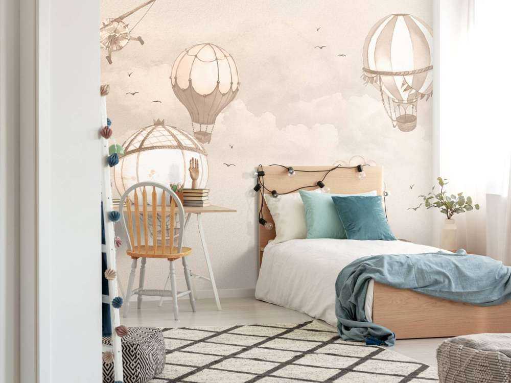 Himmelsballons in Taupe