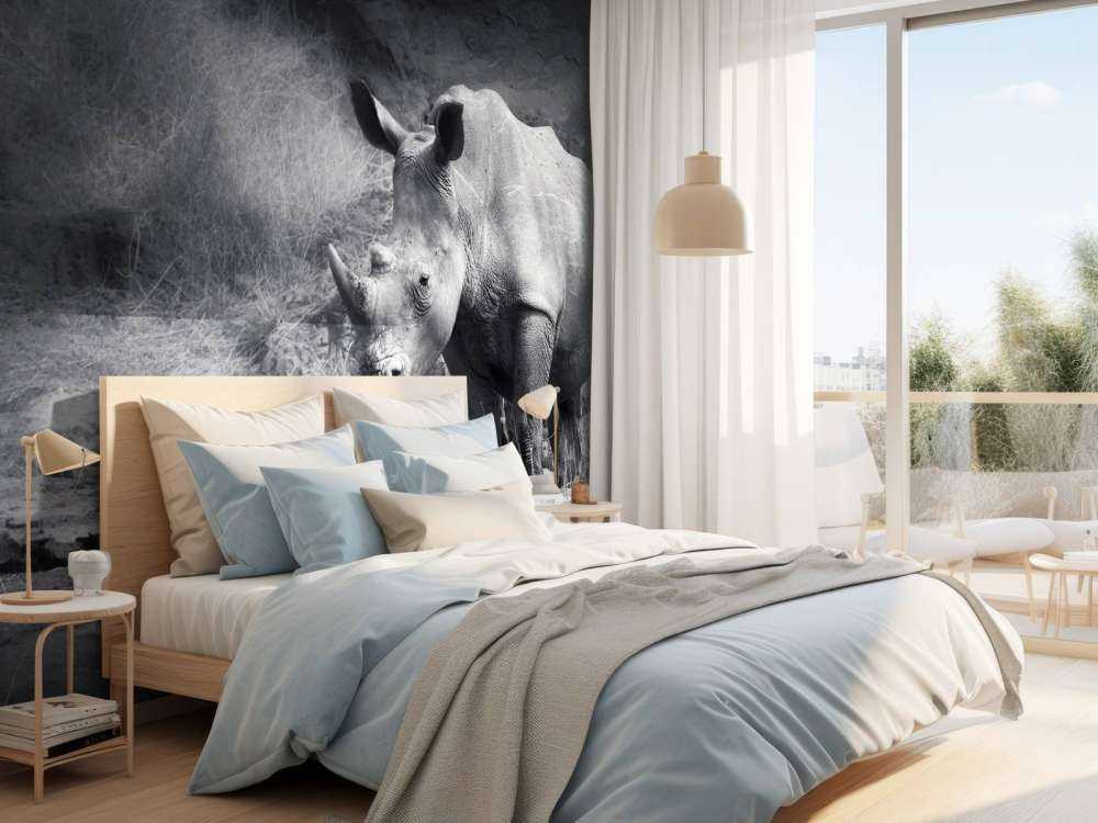 Tapete mit einem Nashorn