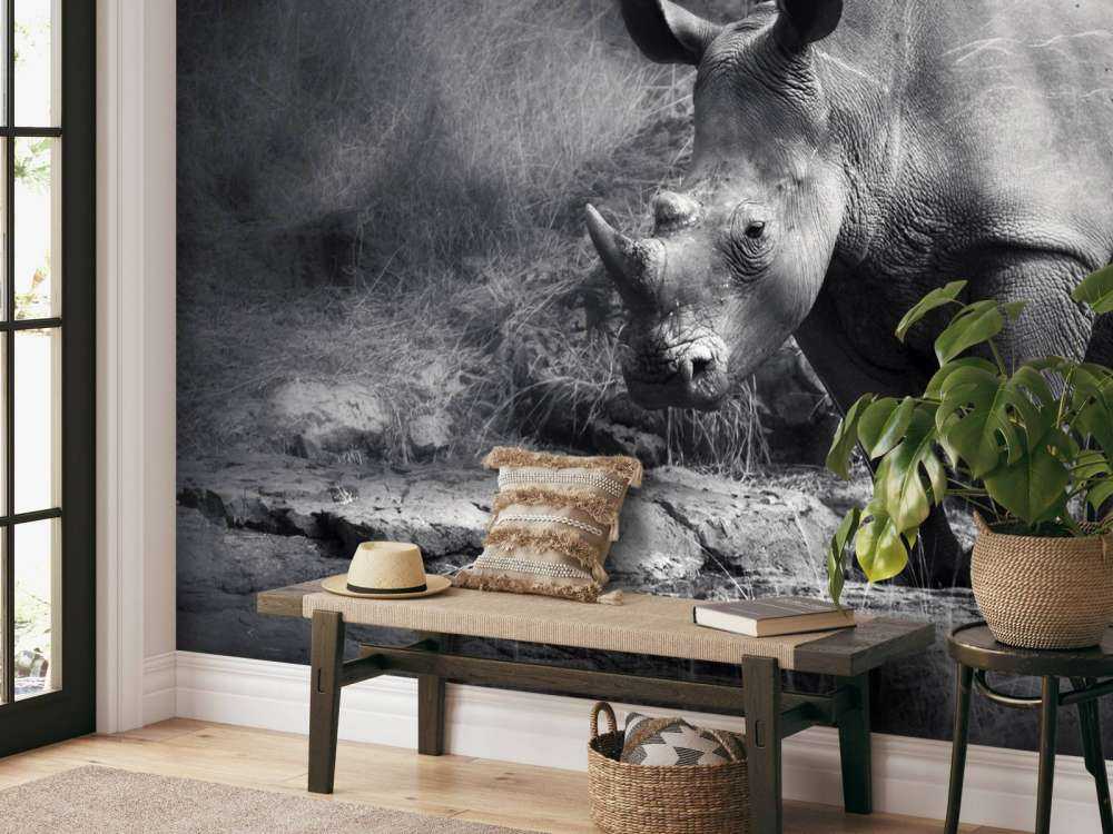 Tapete mit einem Nashorn