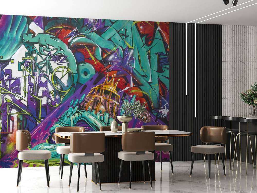 Tapete mit modernen Graffiti