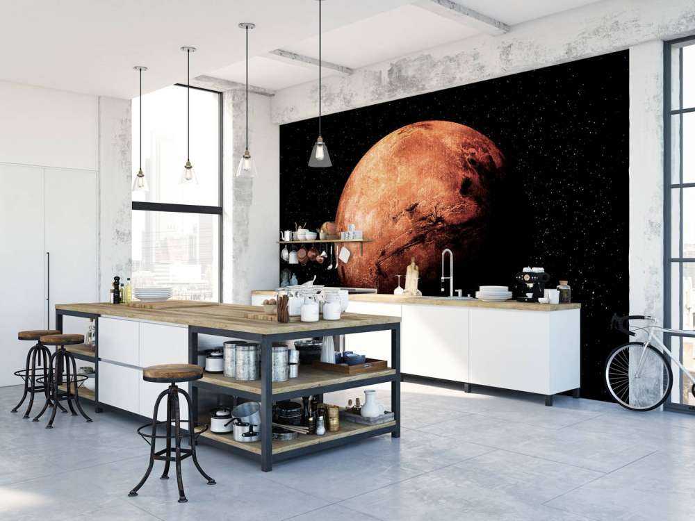 Orangefarbener Planet