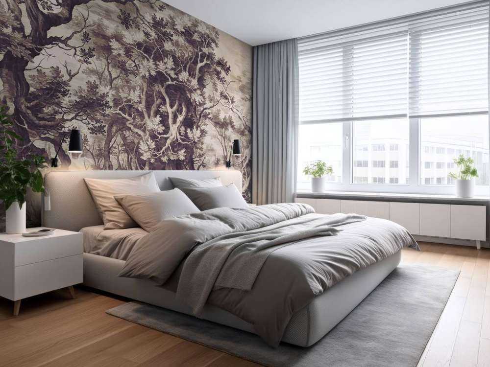 Mystischer Wald in Sepia