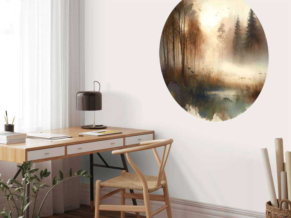 Nebeliger Waldflucht