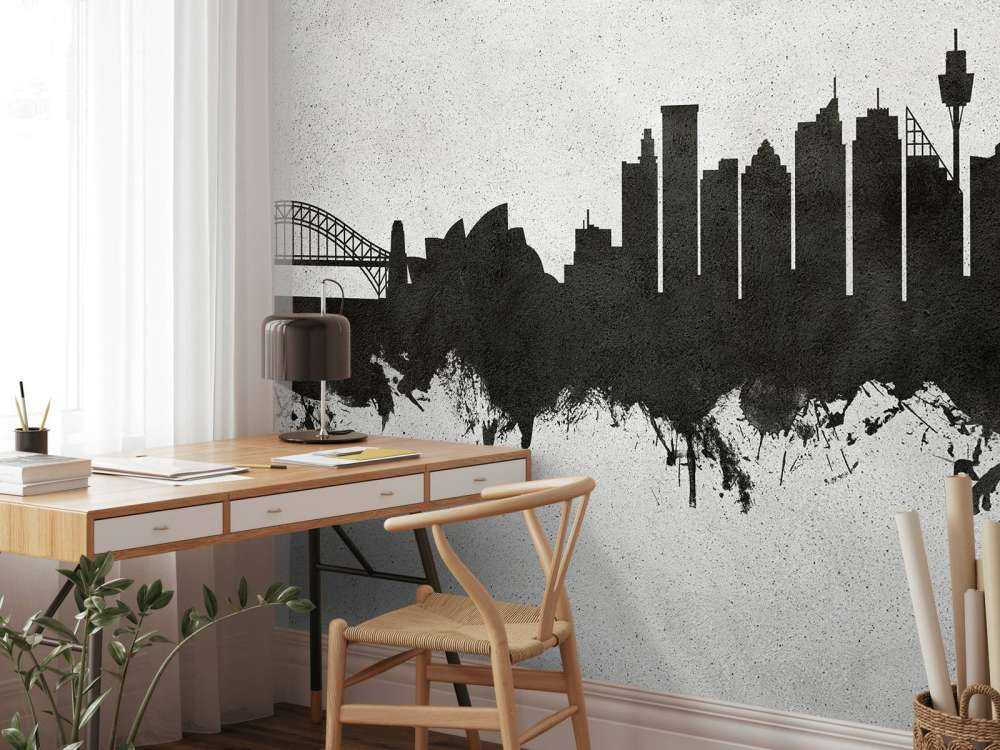 Aquarell-Skyline, Sydney