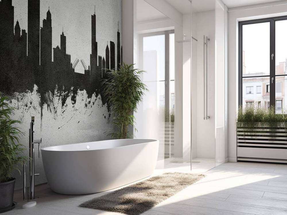 Aquarell-Skyline, Chicago