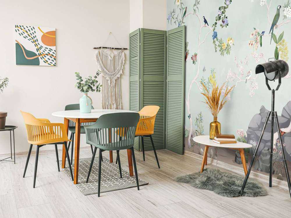 Birds in Garden Panorama 5