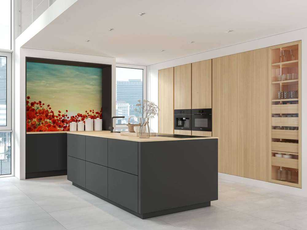 Mohnblumen mit Sonnenuntergang