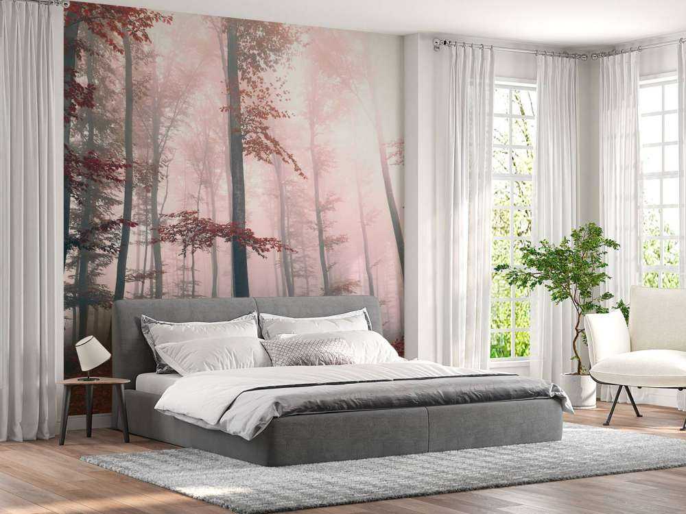 Rote Waldlandschaft