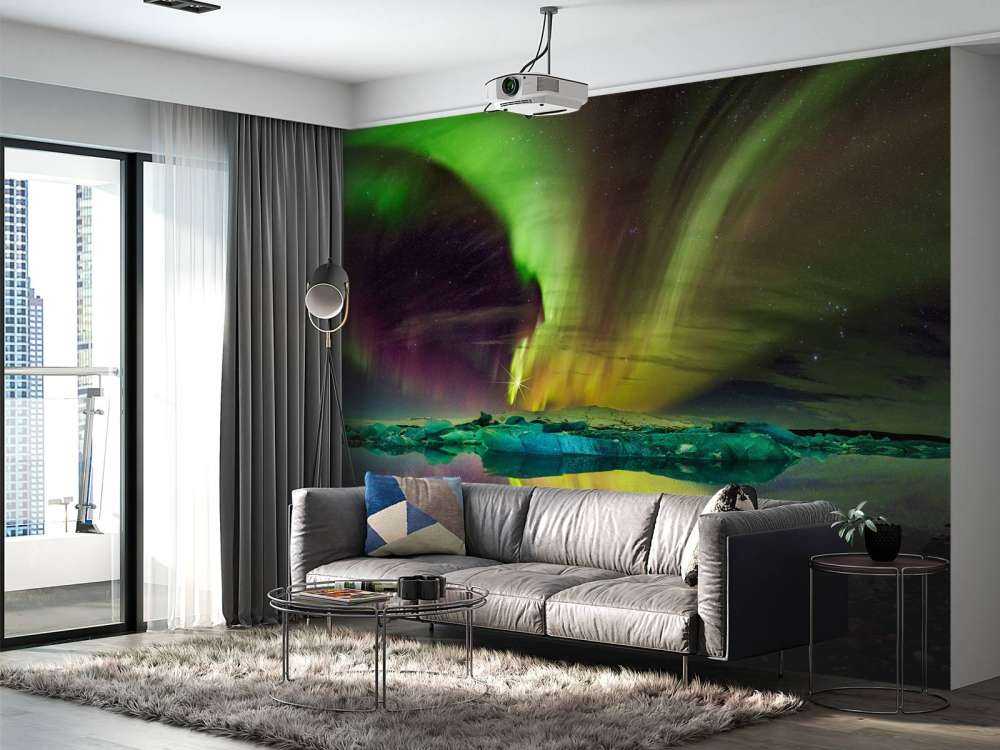 Nordlicht in Jökulsárlón