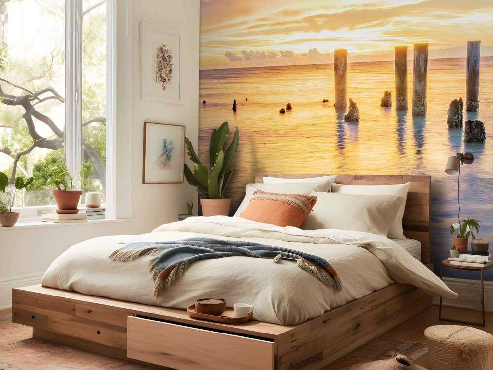 Ruhiges Meer bei Sonnenaufgang