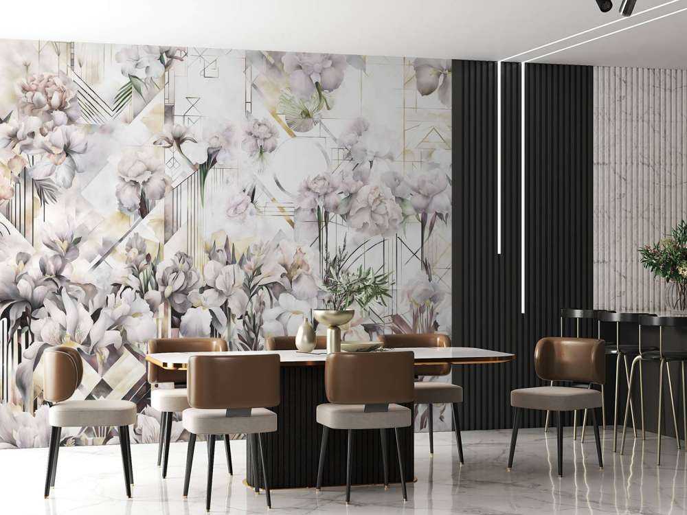 Riesige Aquarell-Iris Beige