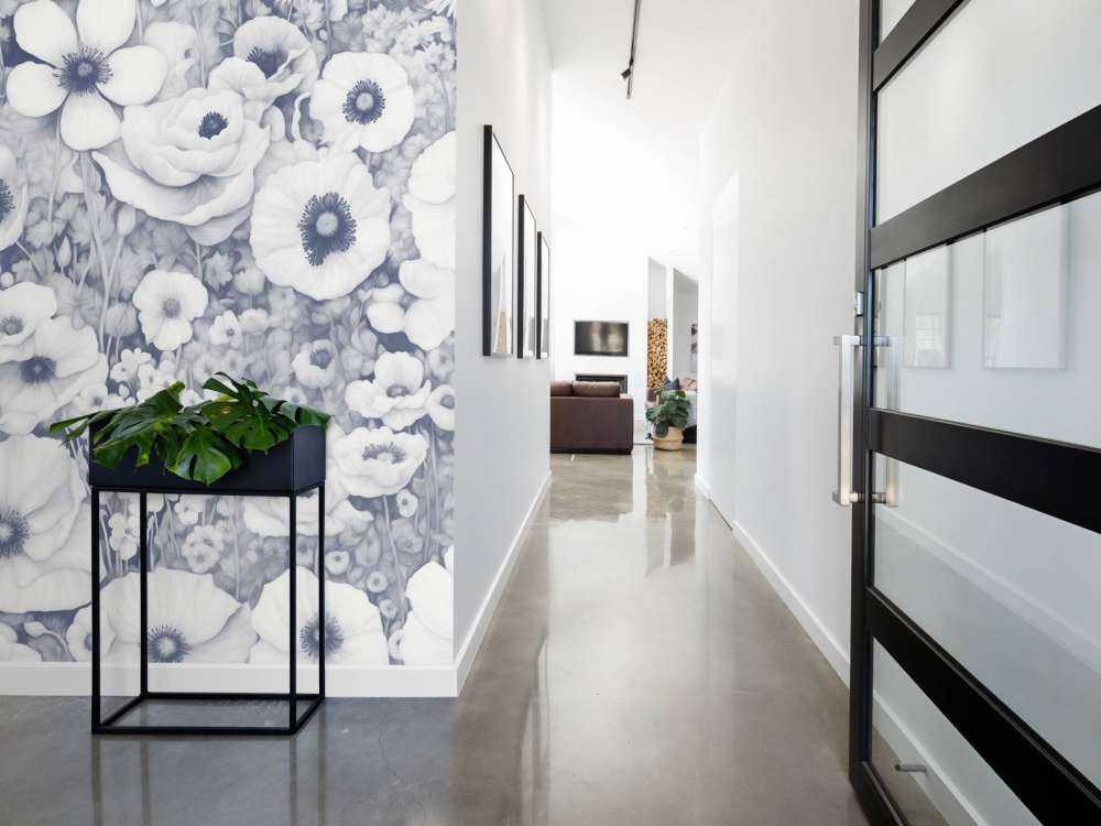 Mohnmärchen Monochrom Blau