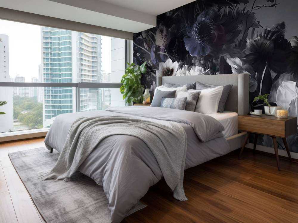 Großer Strauß mit Anemonen Blau