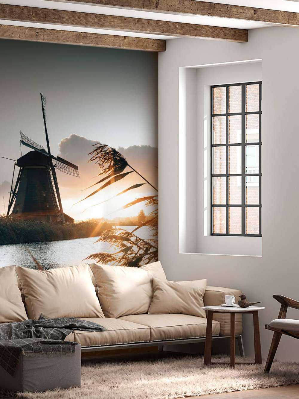 Windmühle bei Sonnenaufgang
