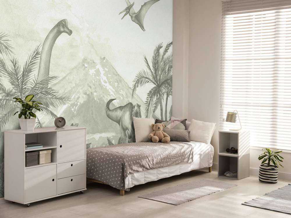 Verschiedene Dinosaurier in grün