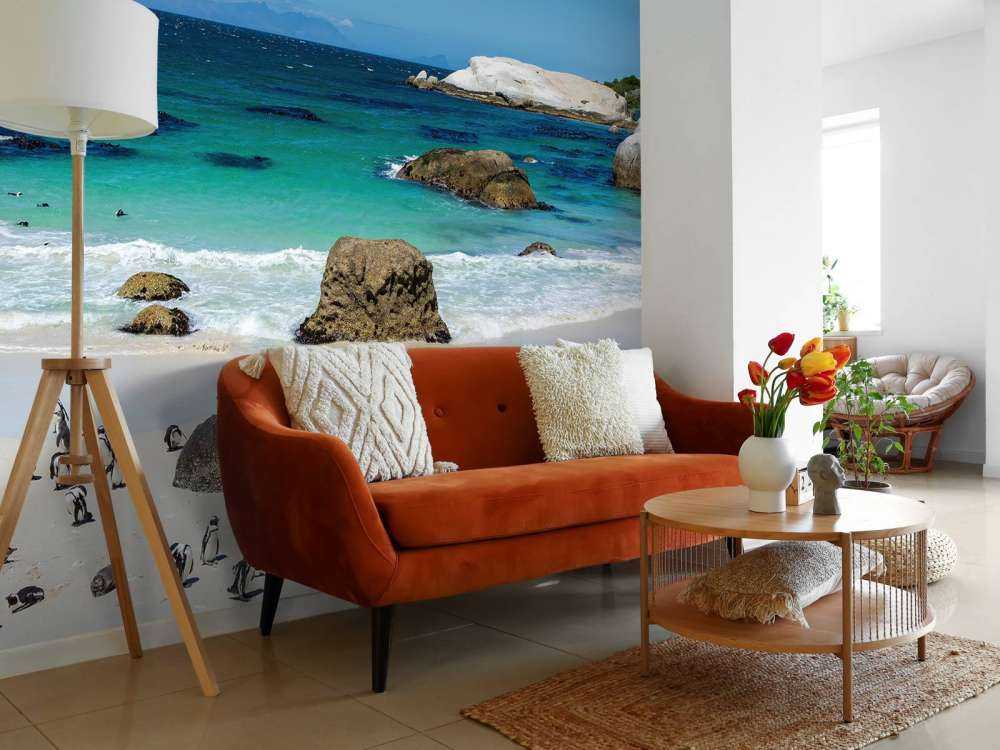 Strand mit Pinguinen