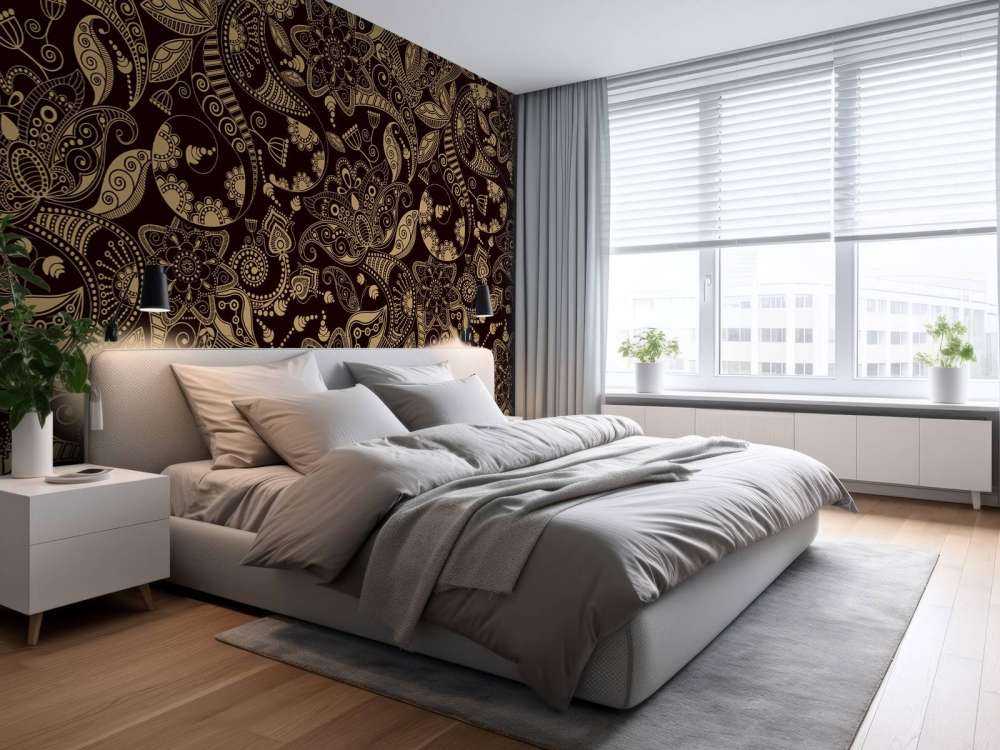 Goldene Blumenmuster