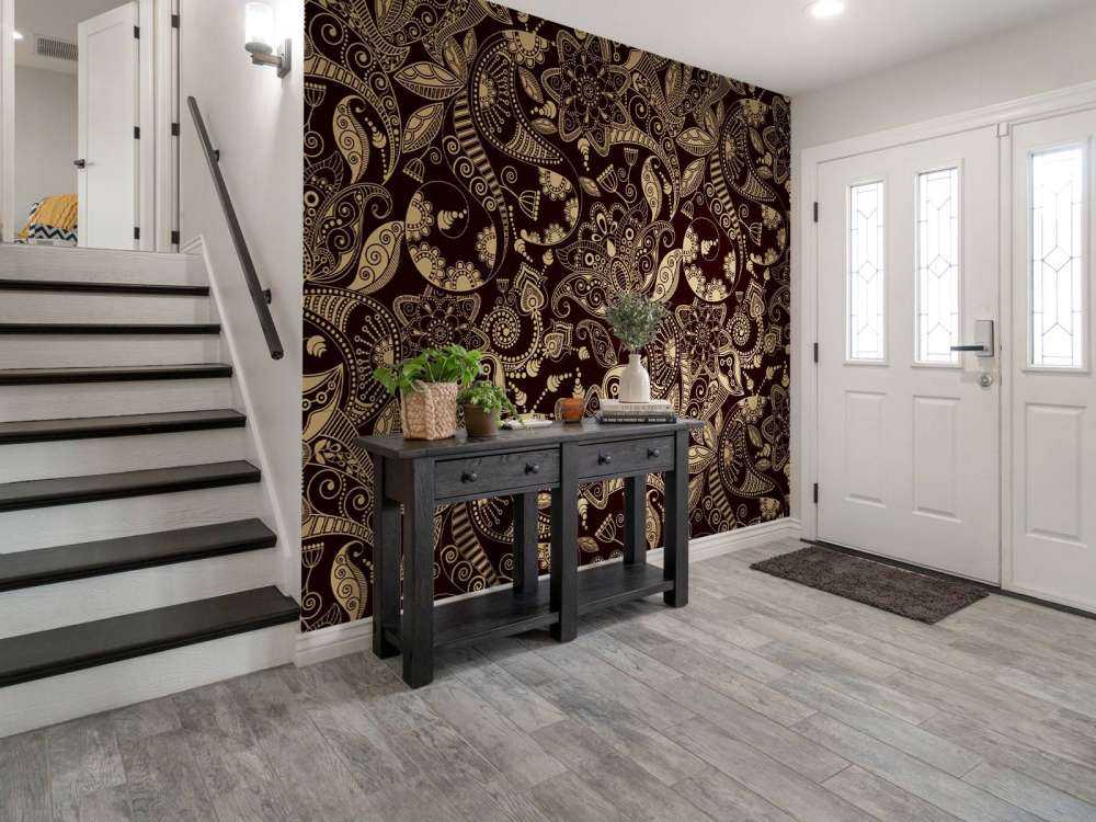 Goldene Blumenmuster