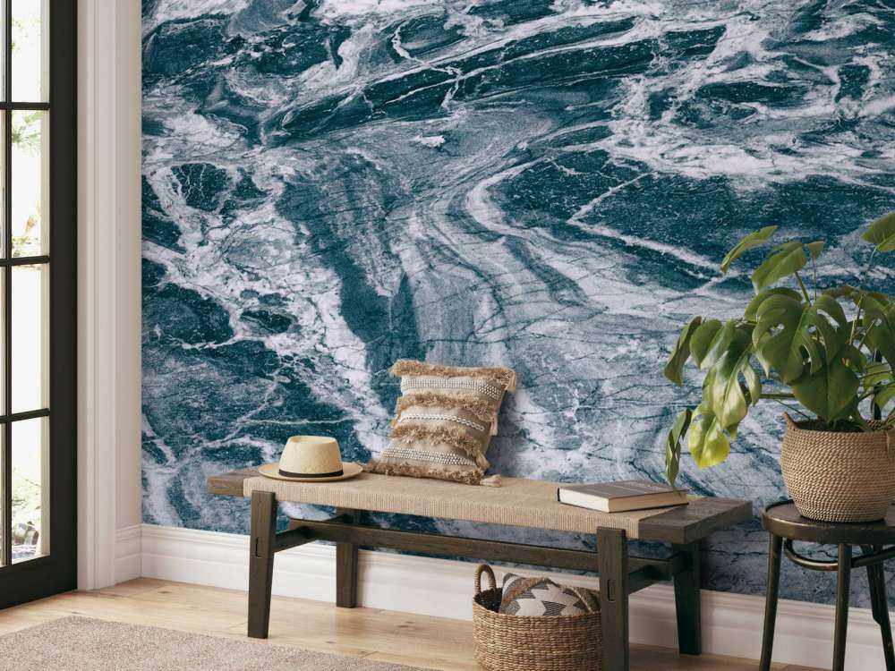 Blauer abstrakter Marmor