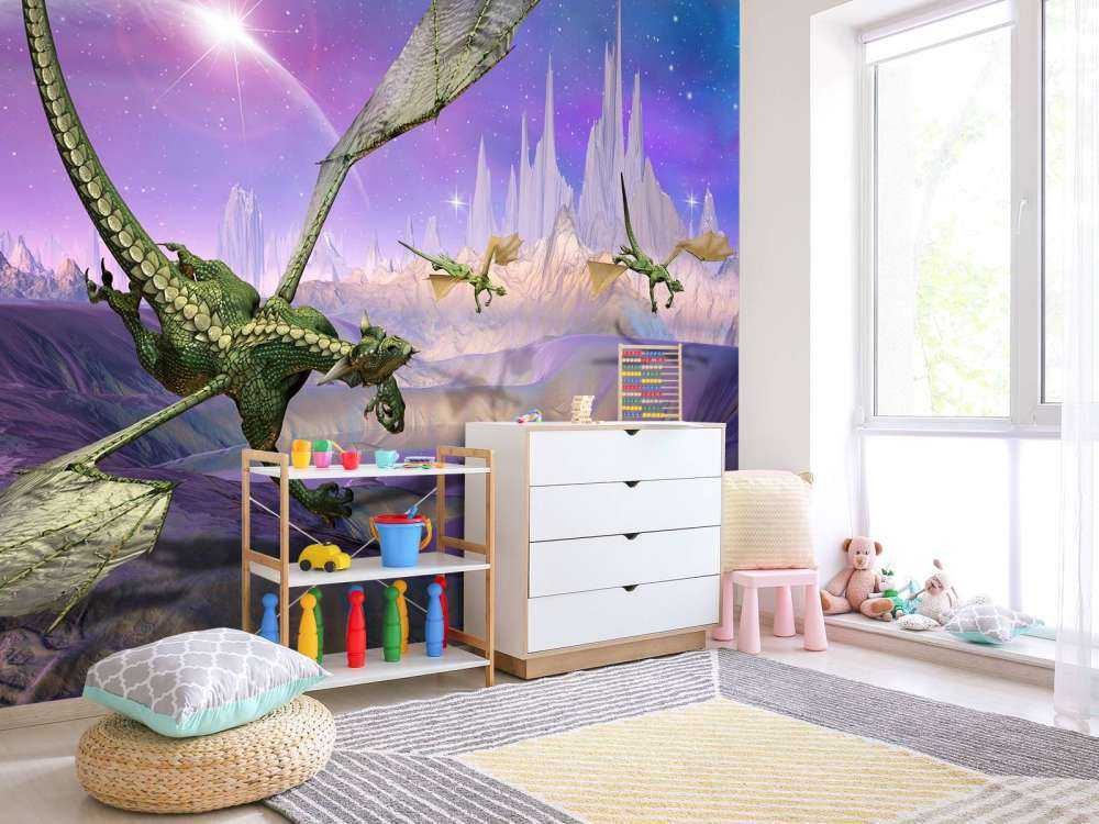 Drachen in einer Fantasielandschaft