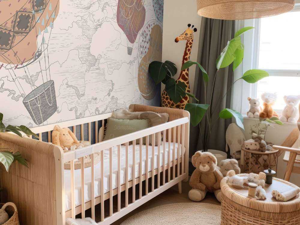 Farbige Heißluftballons