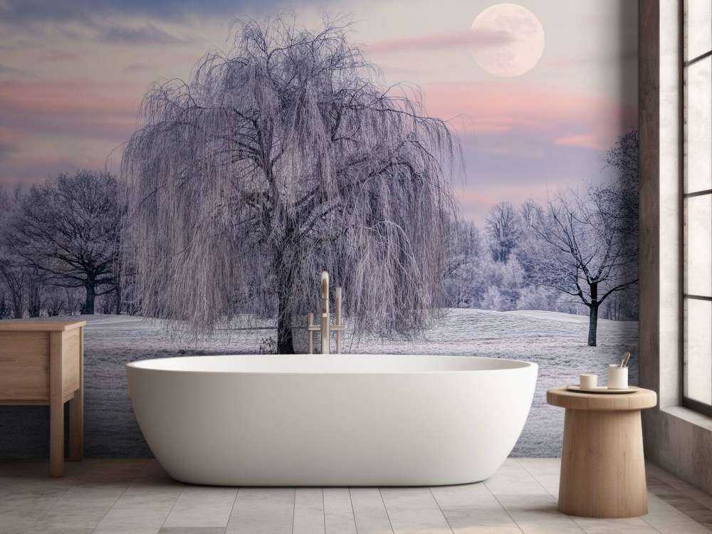 Mit Frost bedeckter Baum