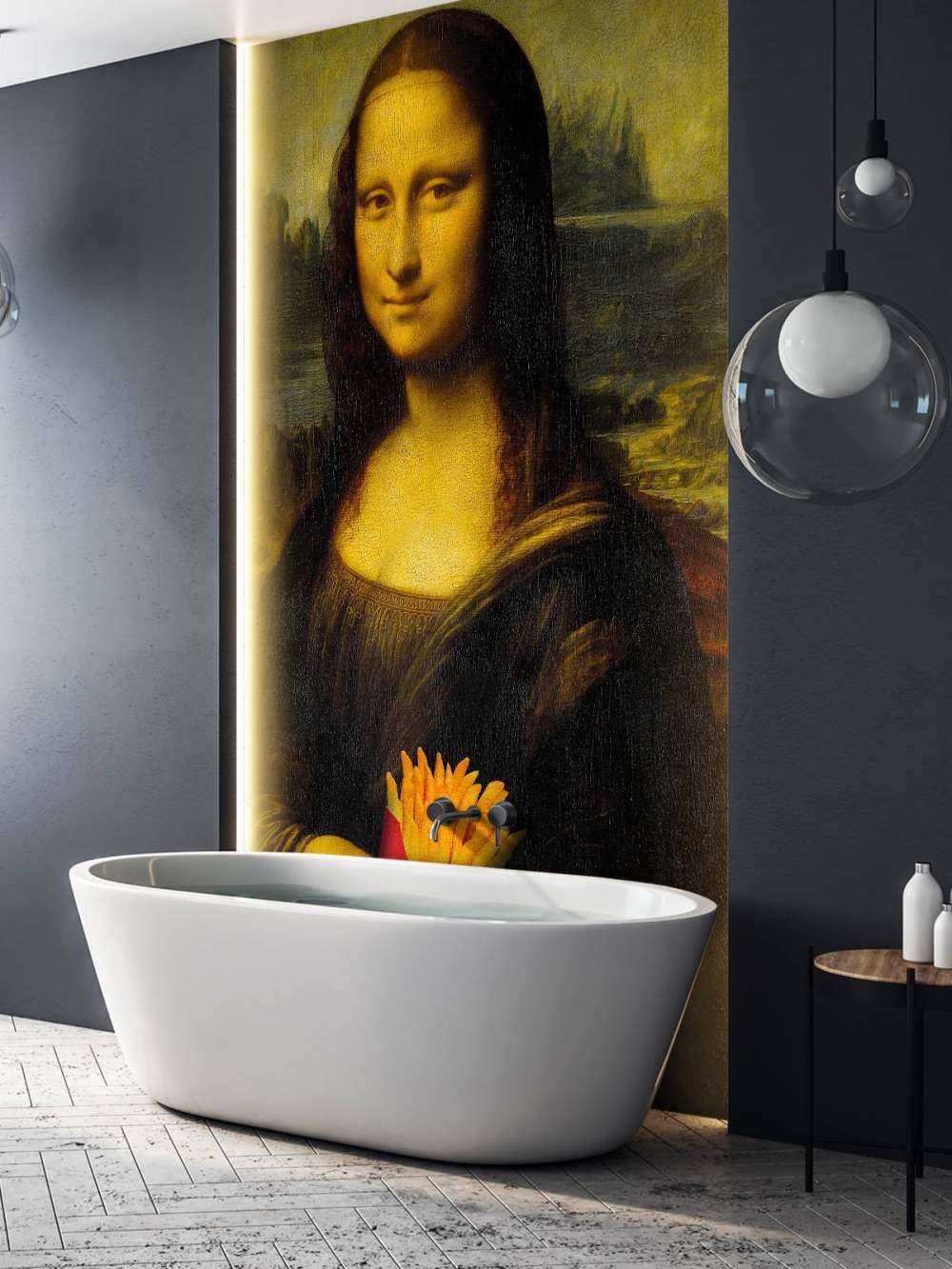 Mona Lisa mit Pommes