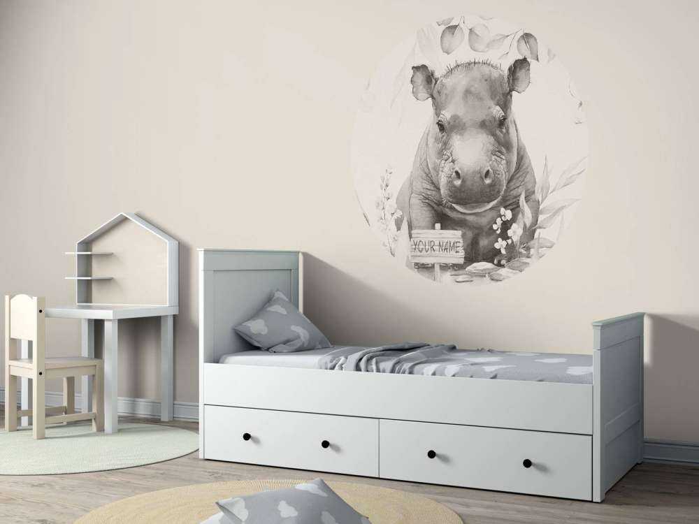 Baby Nilpferd im Dschungel beige