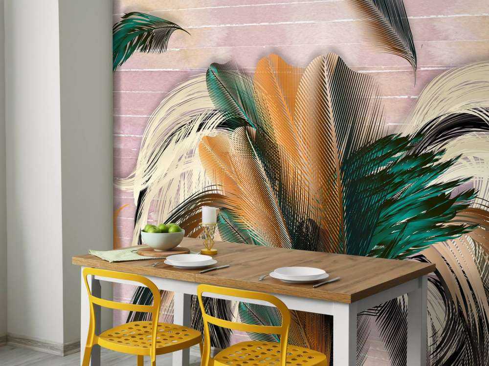 Federn in Blütenform