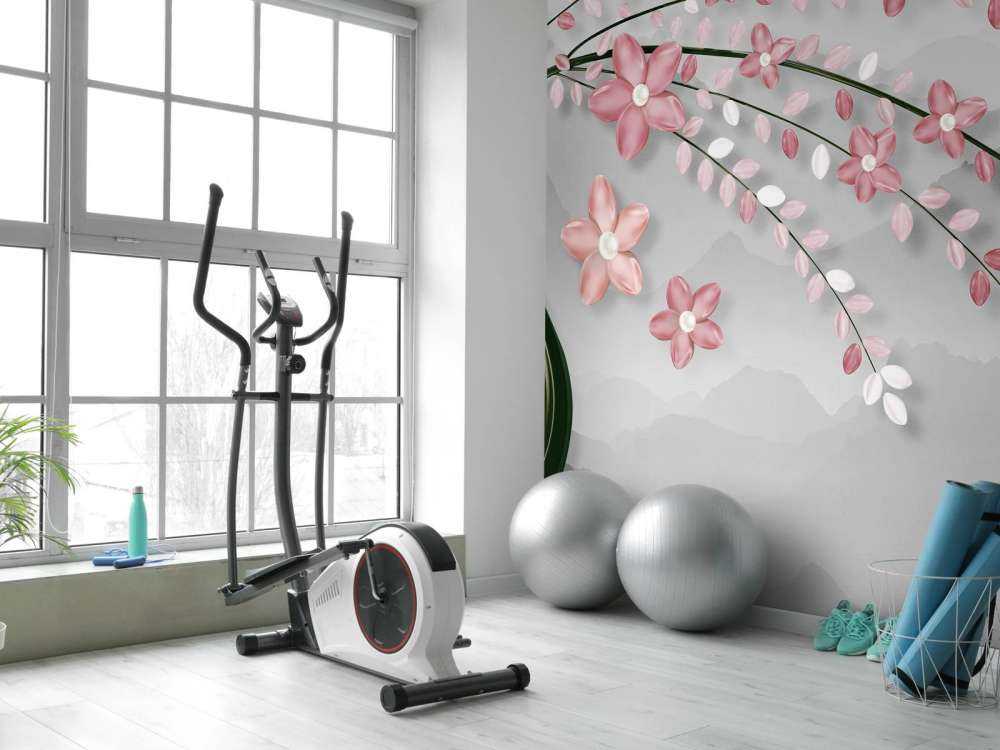 3D-Baum mit rosa Blumen