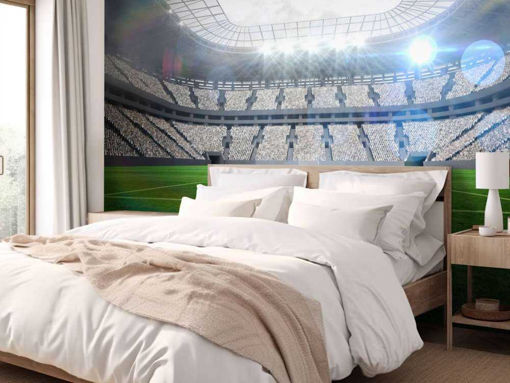Stadion mit offenem Dach