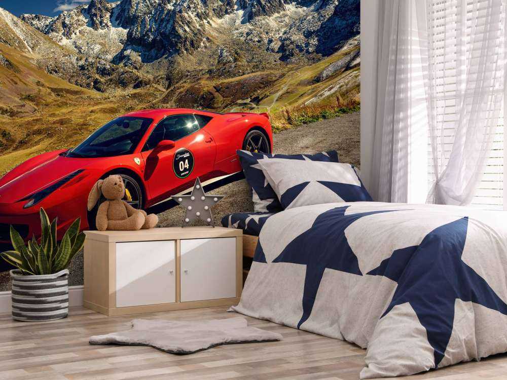 Ferrari 458 mit Alpentoppen