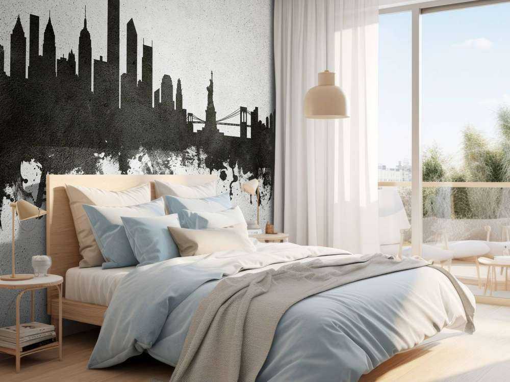Aquarell-Skyline, New York