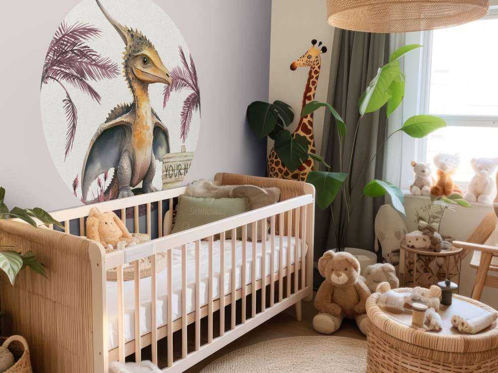 Baby-Pteranodon im rosa Dschungel