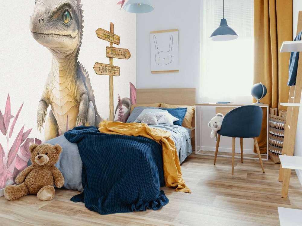 Baby-Spinosaurus im rosa Dschungel