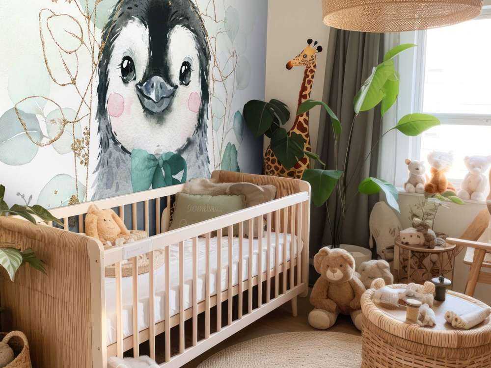 Kleiner Pinguin und grüne Schleife