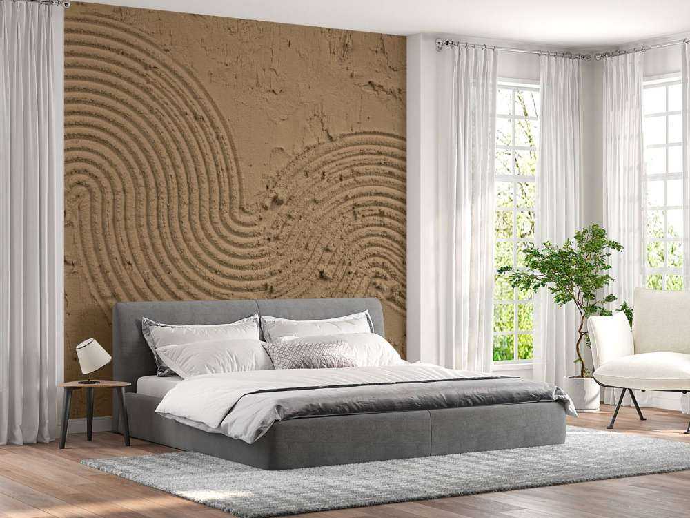 Strukturelle Kunst in Goldbraun