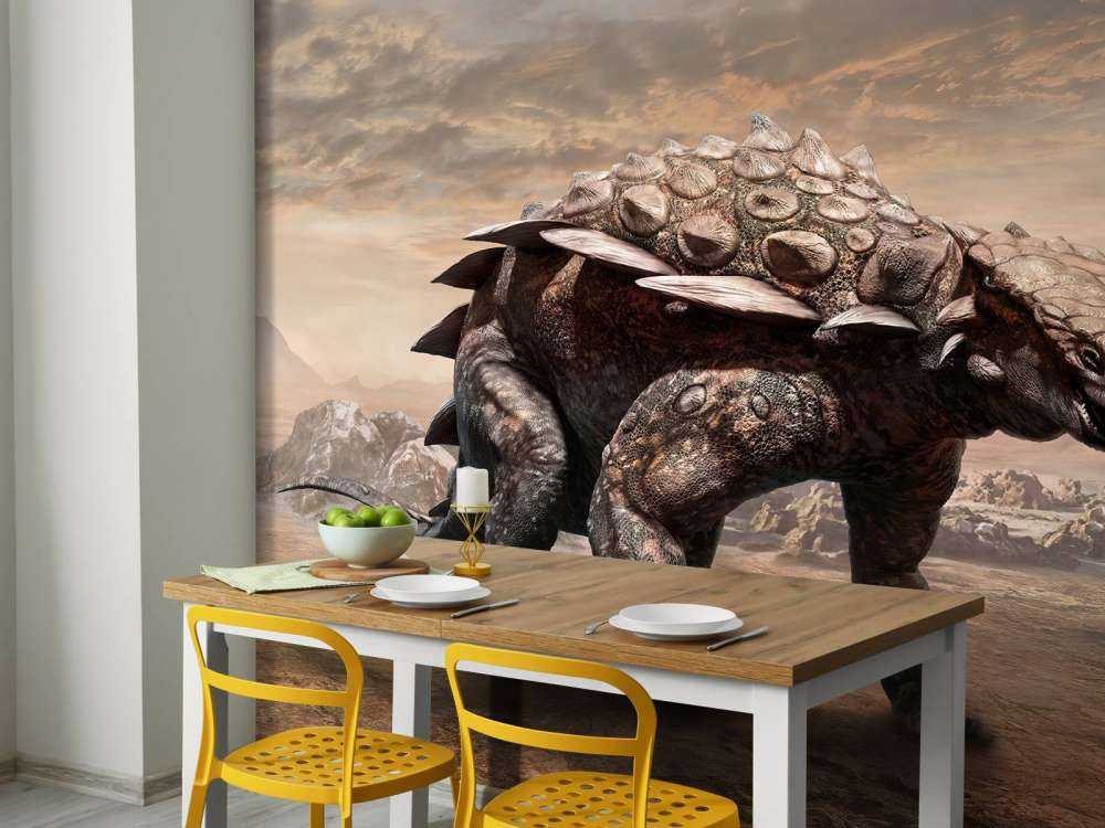 Dinosaurier in einer verlassenen Gegend