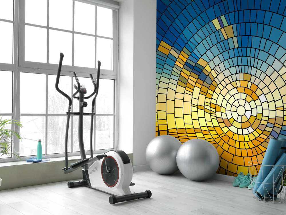 Sonnenuntergang über einer Wiese