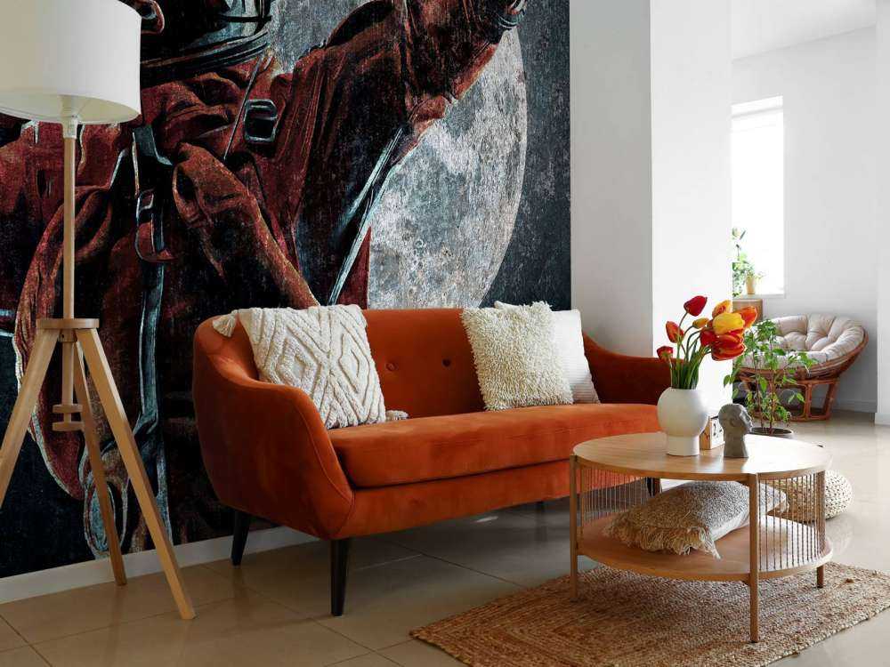 Astronaut beim Tupfen