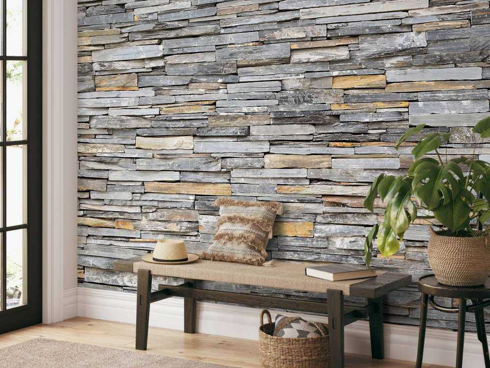 Tapete mit gestapelten Steinen