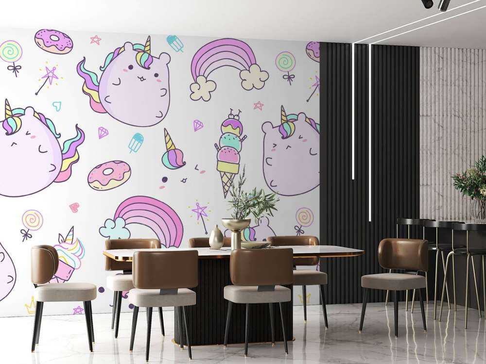 Einhörner mit Eiscreme