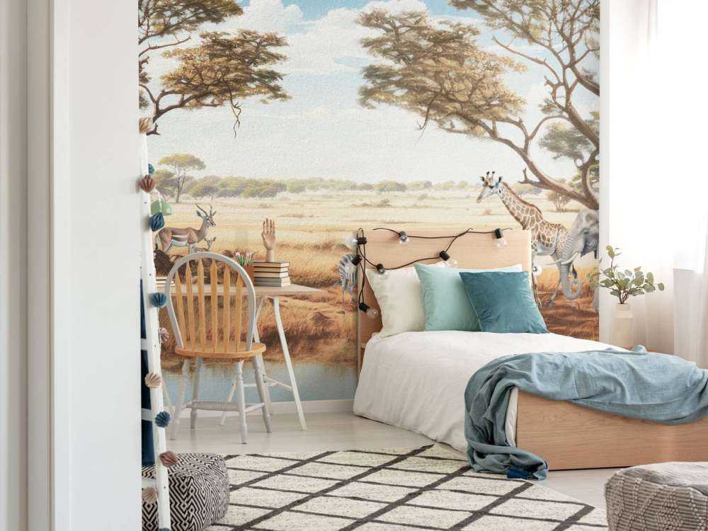 Safari-Landschaft in Farbe