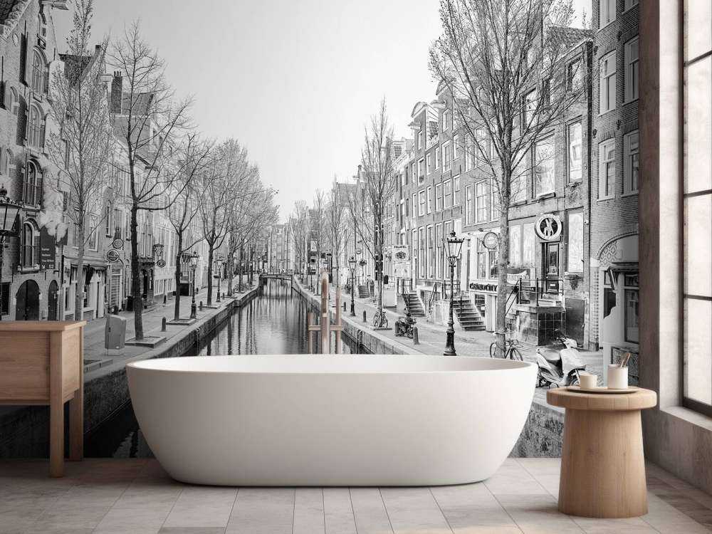 Amsterdam in schwarz-weiß