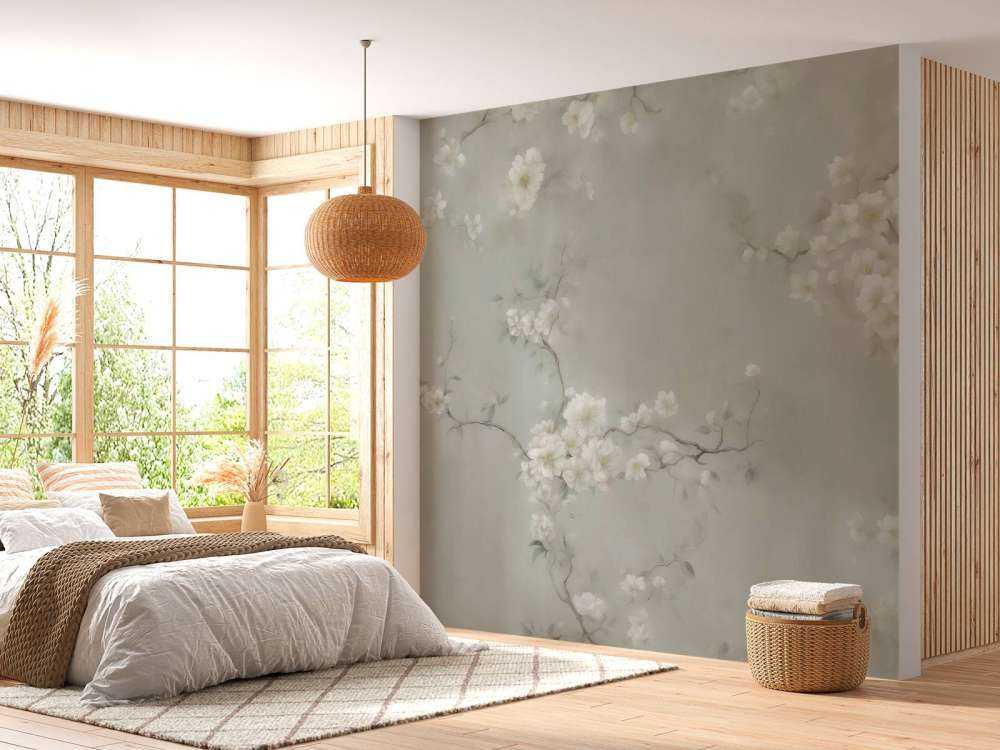 Liebliche Zweige von Blumen Grün