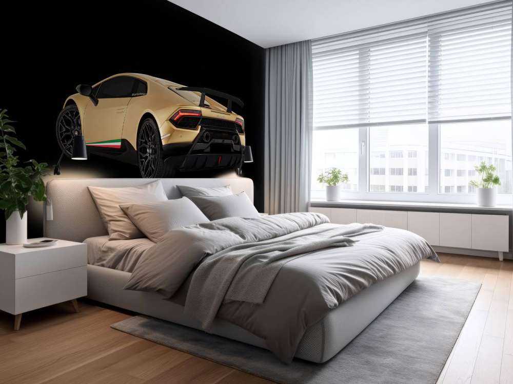 Lamborghini Huracán - Linke hintere Seite, schwarz