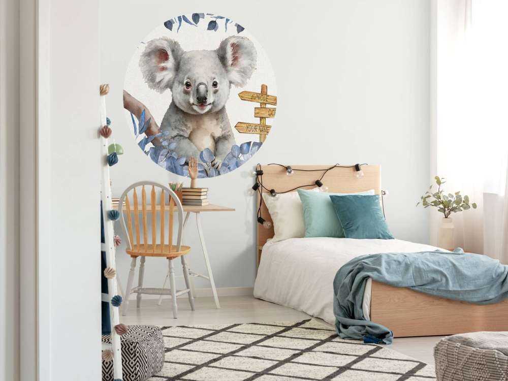 Baby-Koala im Dschungel blau